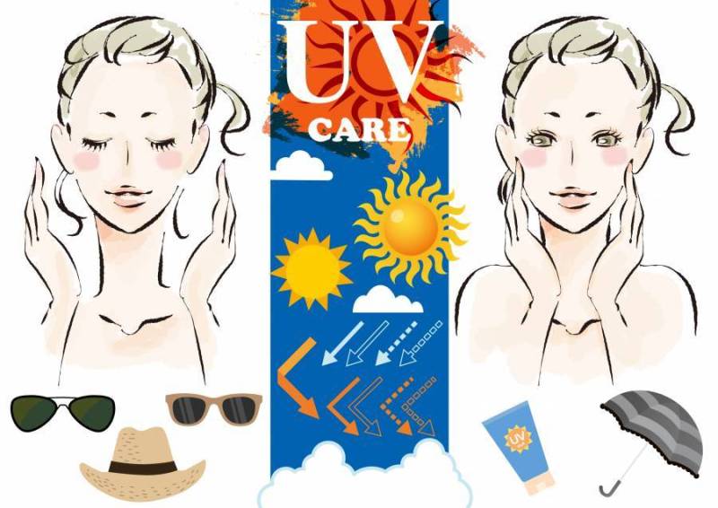 防紫外线的女性·紫外线·皮肤护理