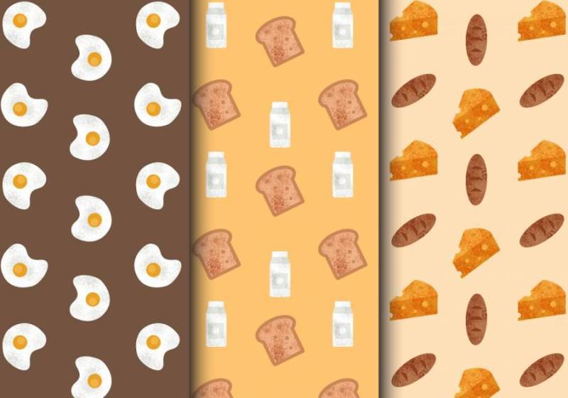  可爱的早餐食物模式