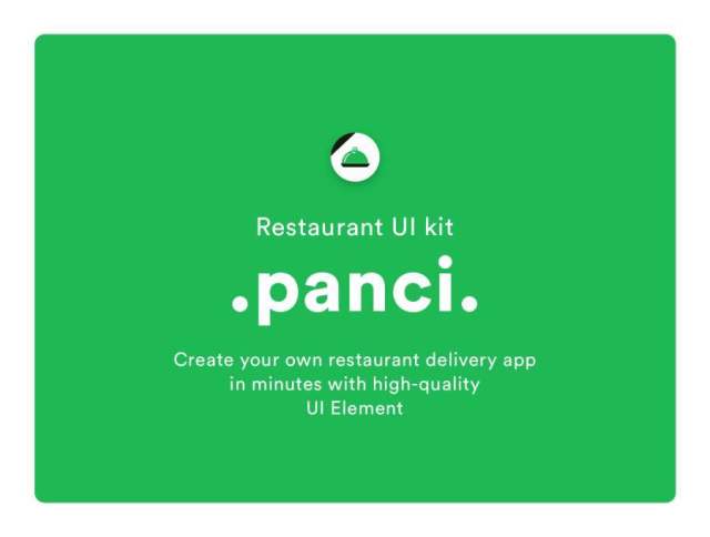 用于餐厅食品配送订单的多功能iPhone X Sketch UI套件，Panci UI套件