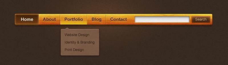 Wooden_Navigation&nbsp;PSD源文件