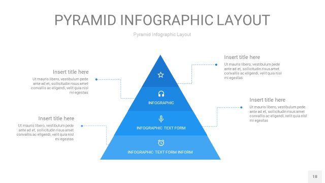 浅蓝色3D金字塔PPT信息图表18