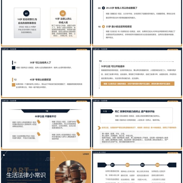 蓝棕色简约风世界法律日PPT模板 蓝棕色简约风世界法律日PPT模板