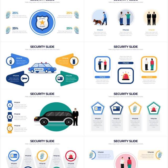 创意卡通插画安全元素PPT信息图形素材Security Powerpoint Infographics 创意卡通插画安全元素PPT信息图形素材Security Powerpoint Infographics