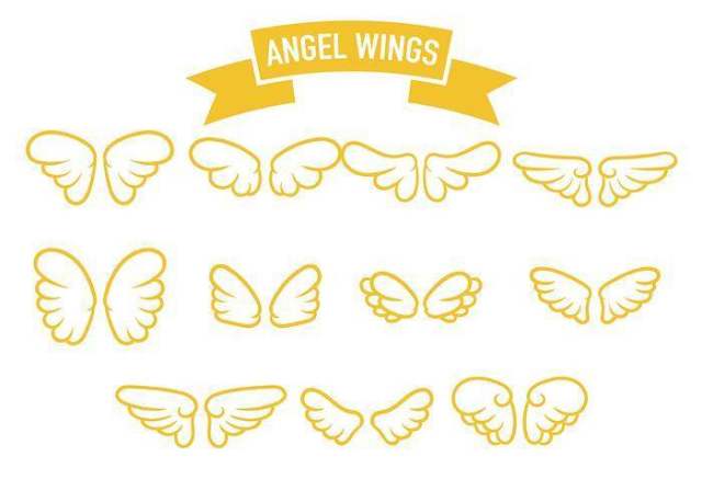 天使的翅膀图标矢量
