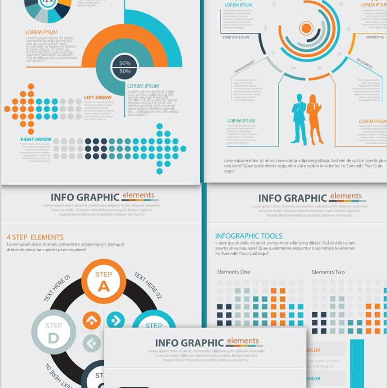 20页信息图形元素设计20 Pages Info Graphic Elements Design