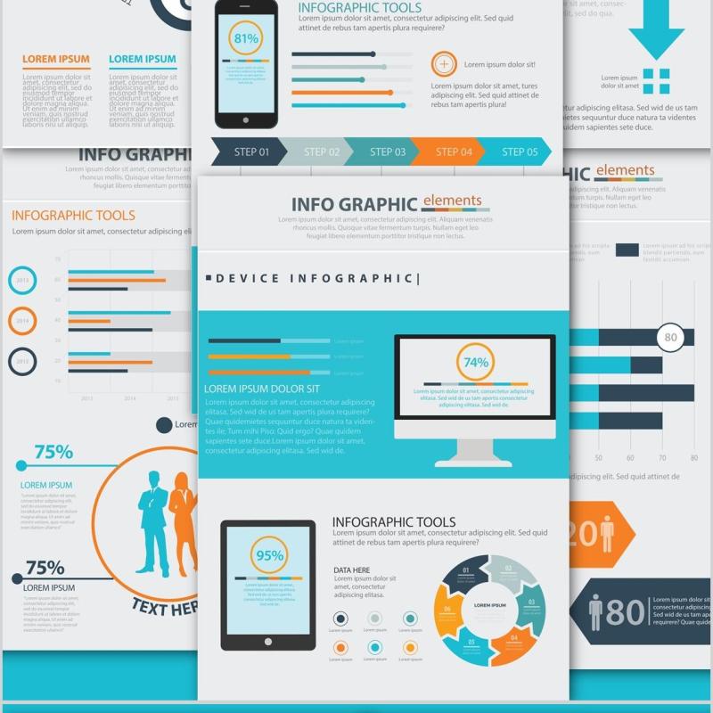 20页信息图形元素设计20 Pages Info Graphic Elements Design