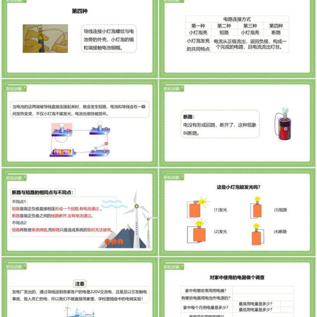 教科版四年级下册点亮小灯泡课件PPT模板 教科版四年级下册点亮小灯泡课件PPT模板