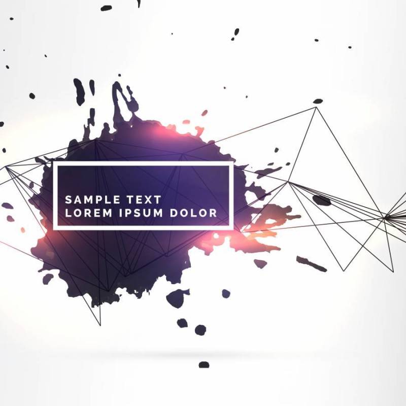 用黑色墨水飞溅和线条的背景