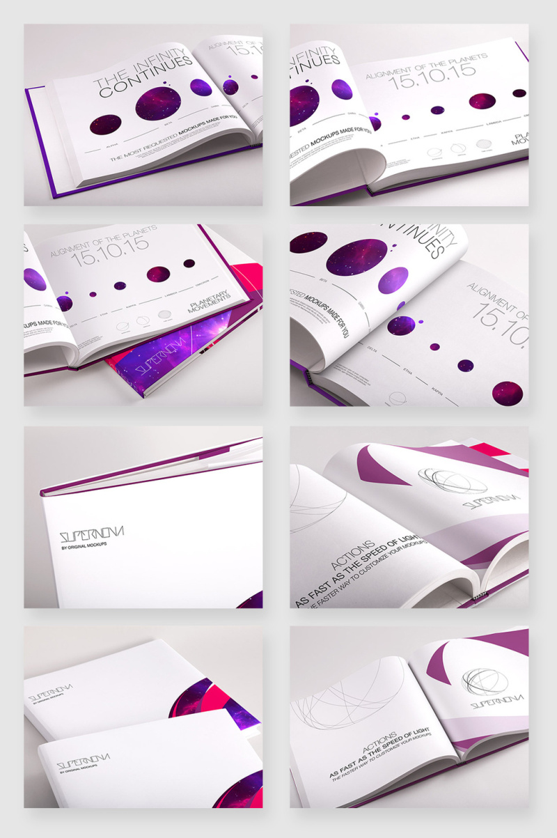 企业品牌宣传画册智能贴图样机模板