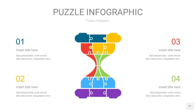 多彩色拼图PPT图表21 多彩色拼图PPT图表21