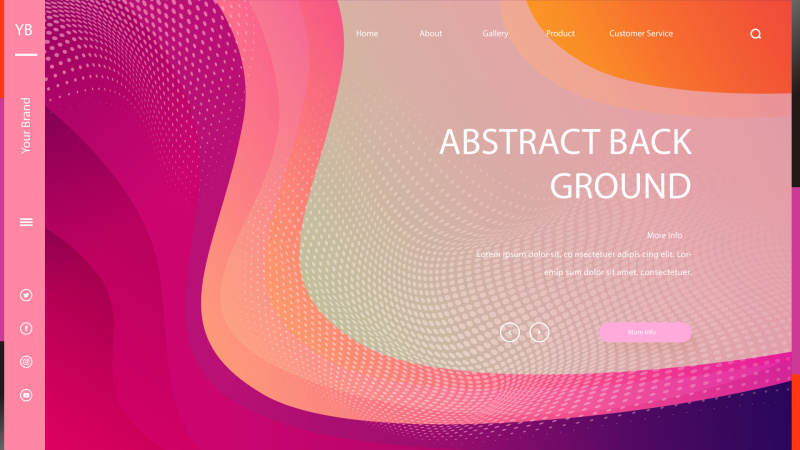 网站UX和UI套件渐变抽象背景界面设计平面AI矢量素材SRTP Abstract Background.50