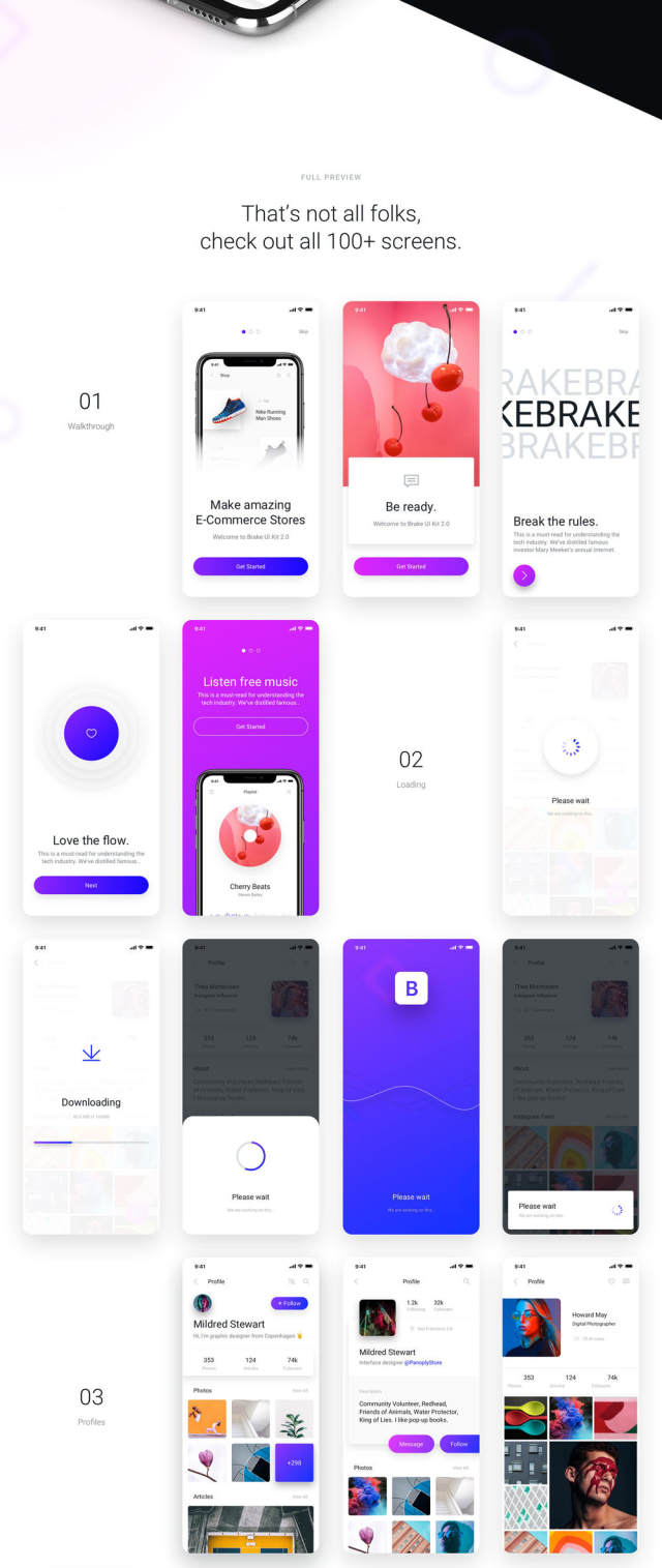 独特,时尚且超大的UI工具包,包含100多种移动应用模板.Brake UI Kit 2.0 独特,时尚且超大的UI工具包,包含100多种移动应用模板.Brake UI Kit 2.0