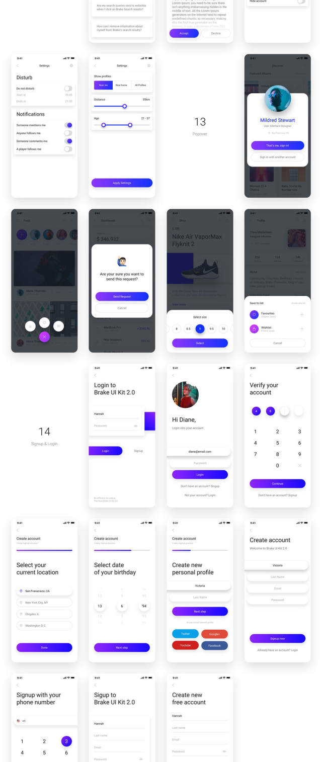 独特,时尚且超大的UI工具包,包含100多种移动应用模板.Brake UI Kit 2.0 独特,时尚且超大的UI工具包,包含100多种移动应用模板.Brake UI Kit 2.0