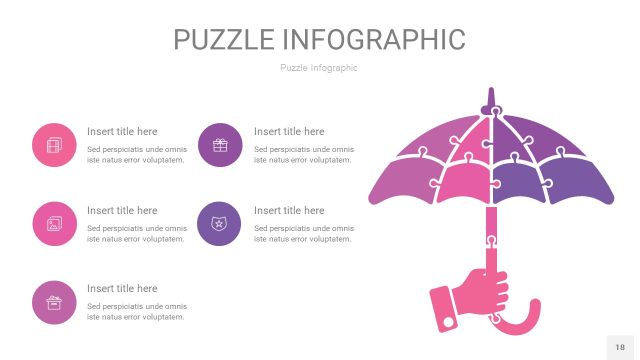 粉紫色拼图PPT图表18