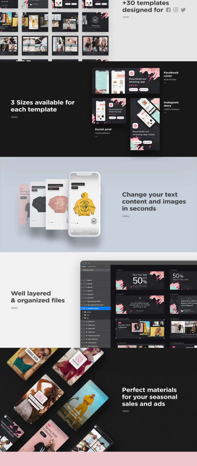 创新社会化媒体模板VOL.1 - 用Photoshop,素描和XD,佛罗伦萨VOL.1工程 创新社会化媒体模板VOL.1 - 用Photoshop,素描和XD,佛罗伦萨VOL.1工程
