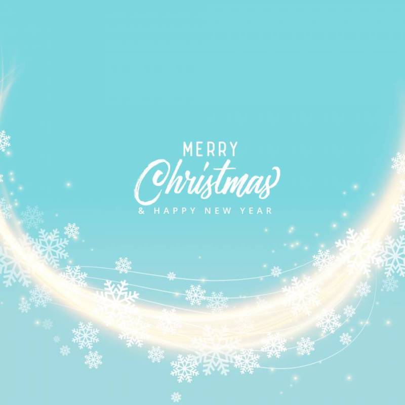 软蓝色雪花圣诞快乐圣诞背景设计