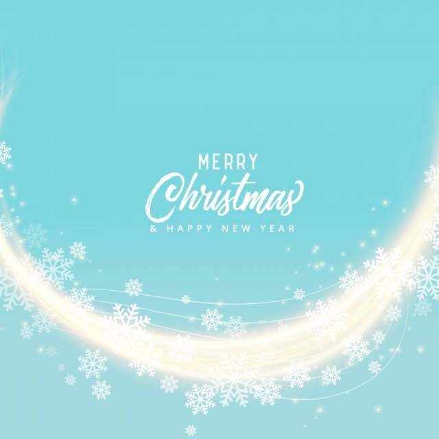 软蓝色雪花圣诞快乐圣诞背景设计