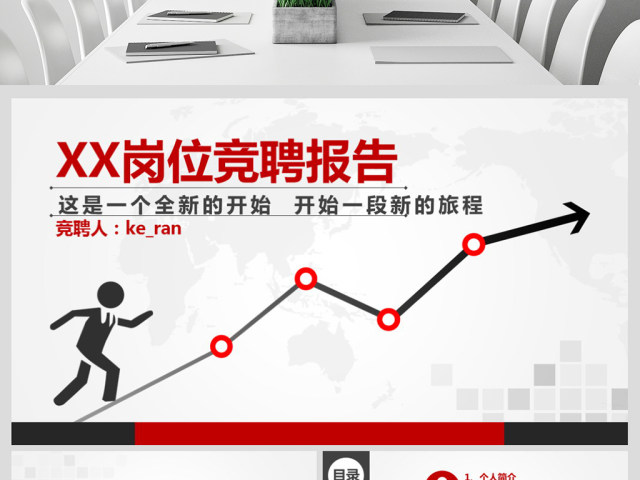 竞聘述职个人简历工作报告动态PPT模板 竞聘述职个人简历工作报告动态PPT模板