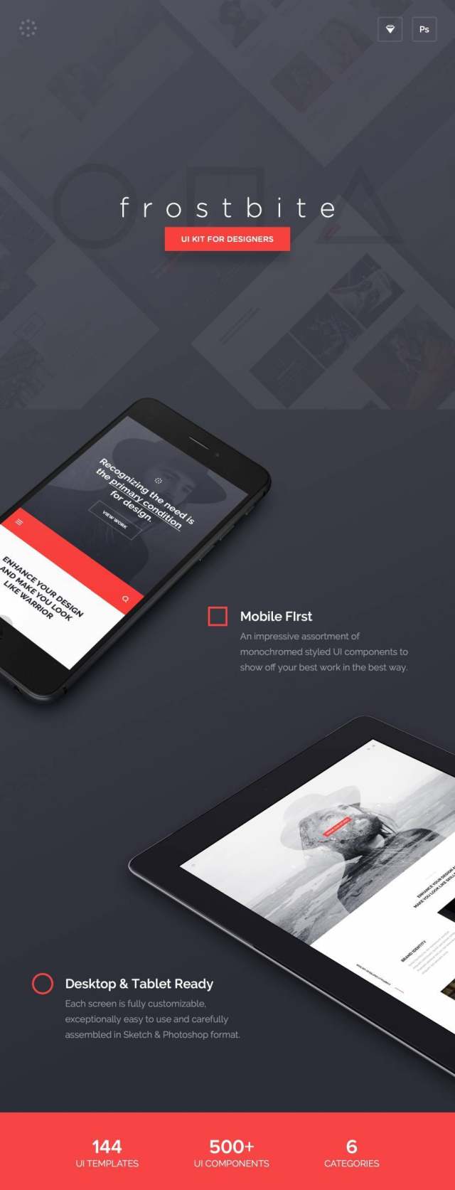 为设计师提供时尚的UI工具包,Frostbite UI Kit 为设计师提供时尚的UI工具包,Frostbite UI Kit