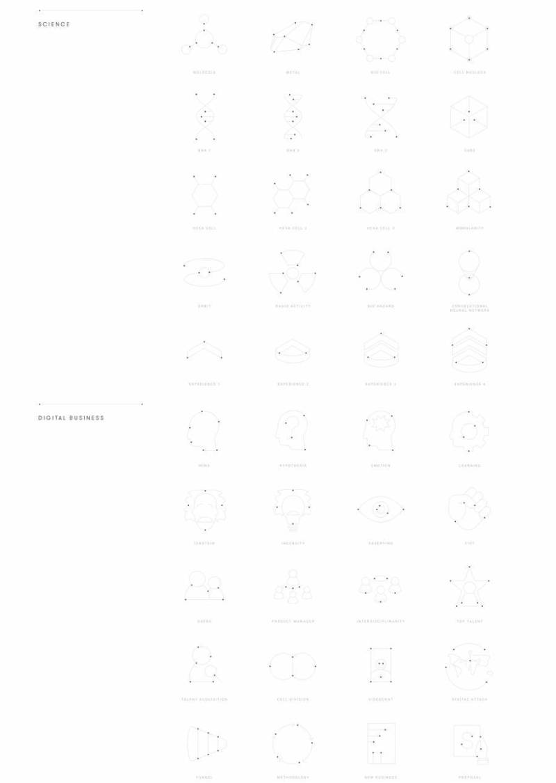 180图标插图演示精准，技术和专业，Nucleus图标集
