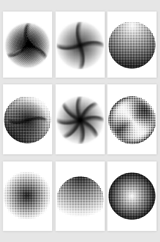 黑色圆形科技图案矢量素材