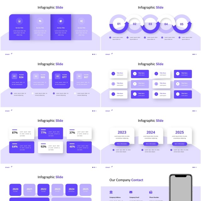 蓝色软件技术手机APP开发服务PPT素材模板Airtech Powerpoint Template