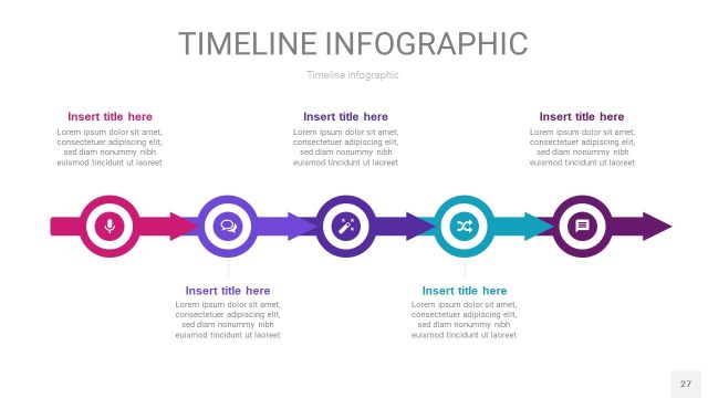 粉紫蓝色时间轴PPT信息图27