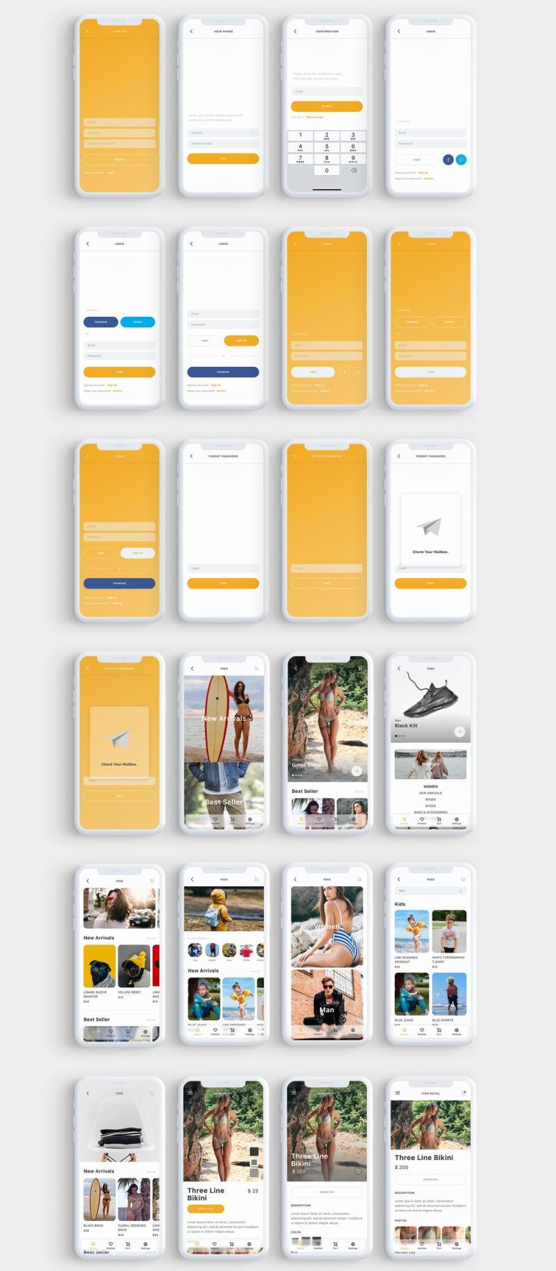 高品质的电子商务移动应用程序UI套件专为素描,Adobe公司的XD和FIGMA ..,索罟电子商务套件的用户界面 高品质的电子商务移动应用程序UI套件专为素描,Adobe公司的XD和FIGMA ..,索罟电子商务套件的用户界面