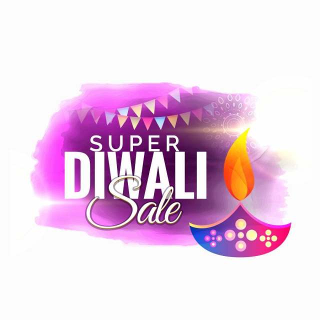 diwali销售，并提供创意diya促销设计