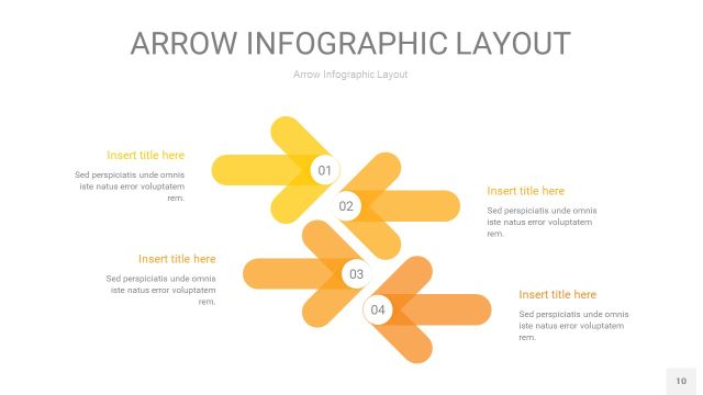 黄色箭头PPT信息图表10