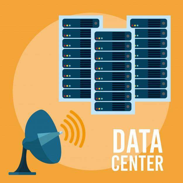 数据中心技术矢量图图形设计