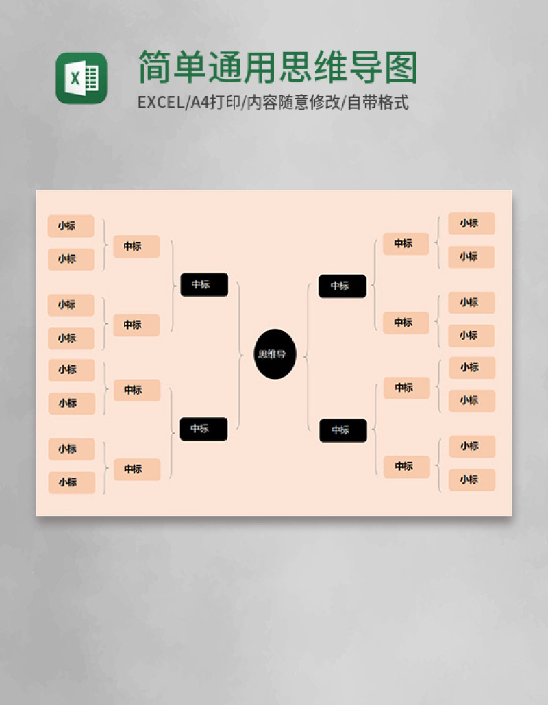 简单通用思维导图