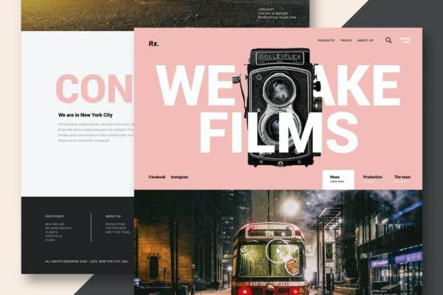 视频设计网站UI界面PSD模板video design website 视频设计网站UI界面PSD模板video design website