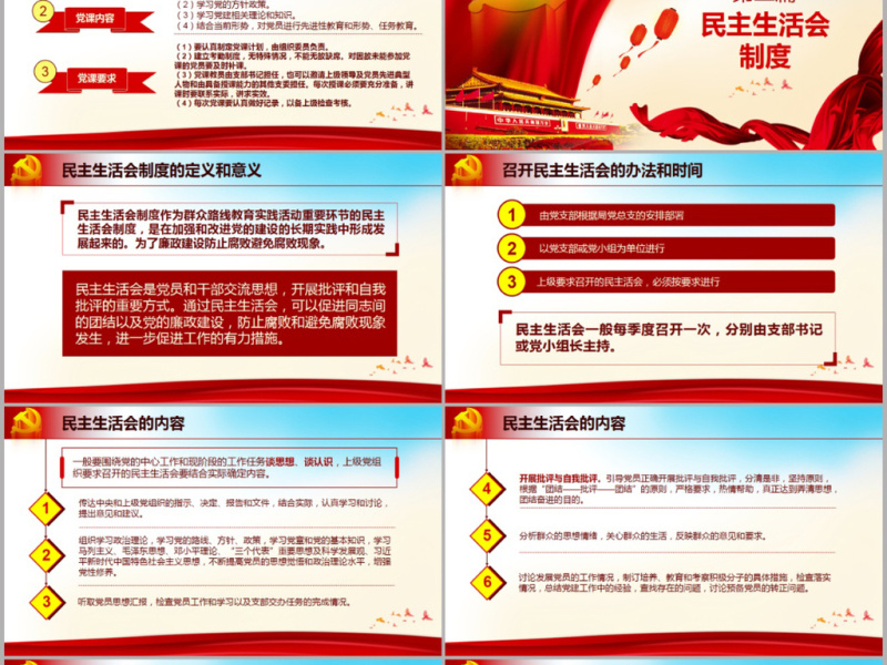 原创基层党建工作制度建设党课学习培训PPT