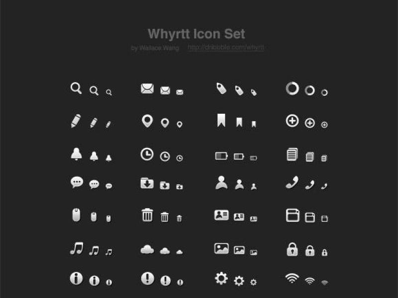 Whyrttl – 78 free PSD icons