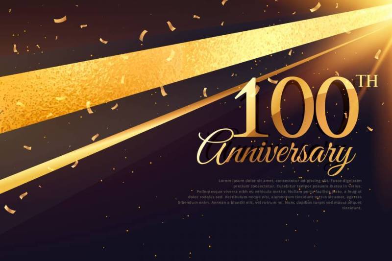 100周年庆典卡模板