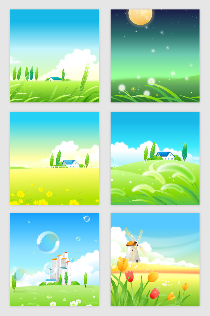 清新绿色自然的矢量素材