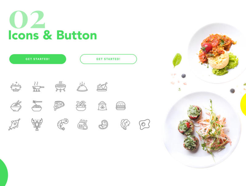 用于Sketch＆XD。，Papas Garden 2.0的有机食品App UI套件