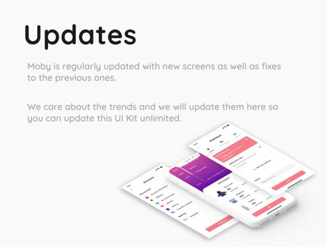 50+ Screen Moby UI Kit - 婴儿电子商务应用程序，Moby电子商务App Ui Kit