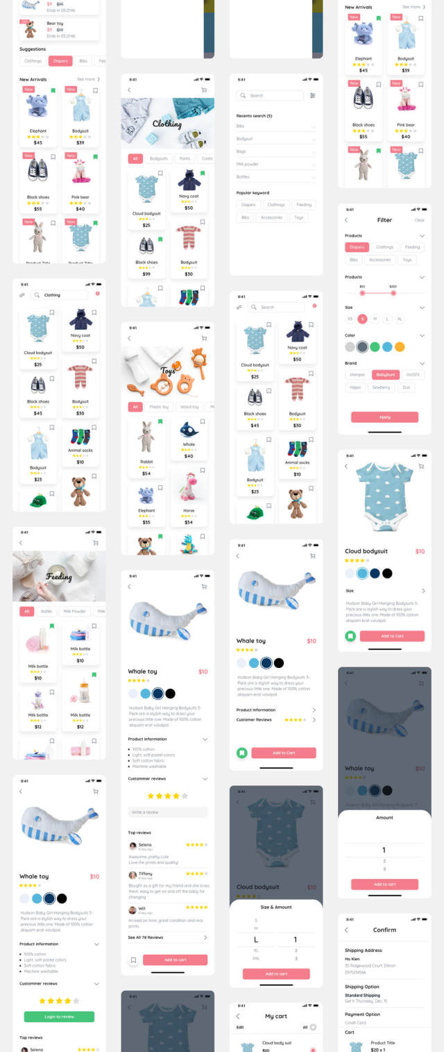50+ Screen Moby UI Kit - 婴儿电子商务应用程序,Moby电子商务App Ui Kit 50+ Screen Moby UI Kit - 婴儿电子商务应用程序,Moby电子商务App Ui Kit