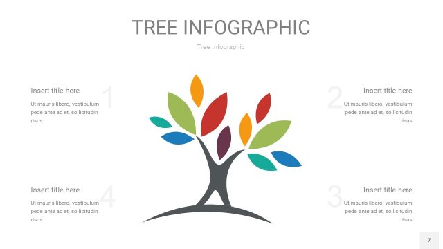 多彩树状图PPT图表7