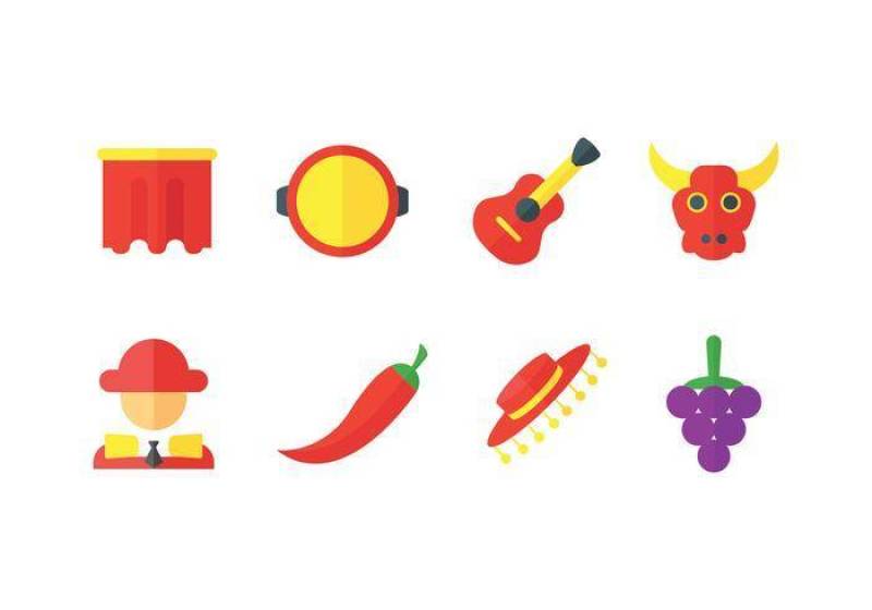 西班牙矢量图标