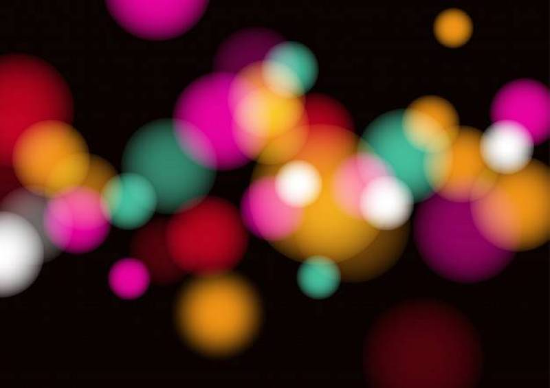 Colorful bokeh background with defocused lights