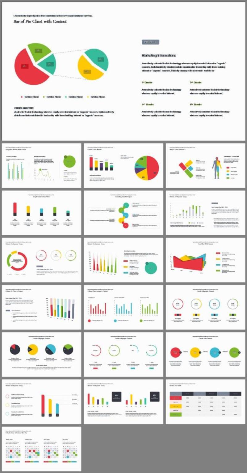 20套彩色精美数据图表