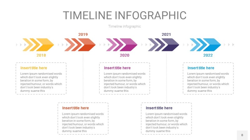 多彩时间轴PPT信息图8