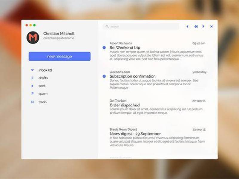 Minimal Mail App for Mac