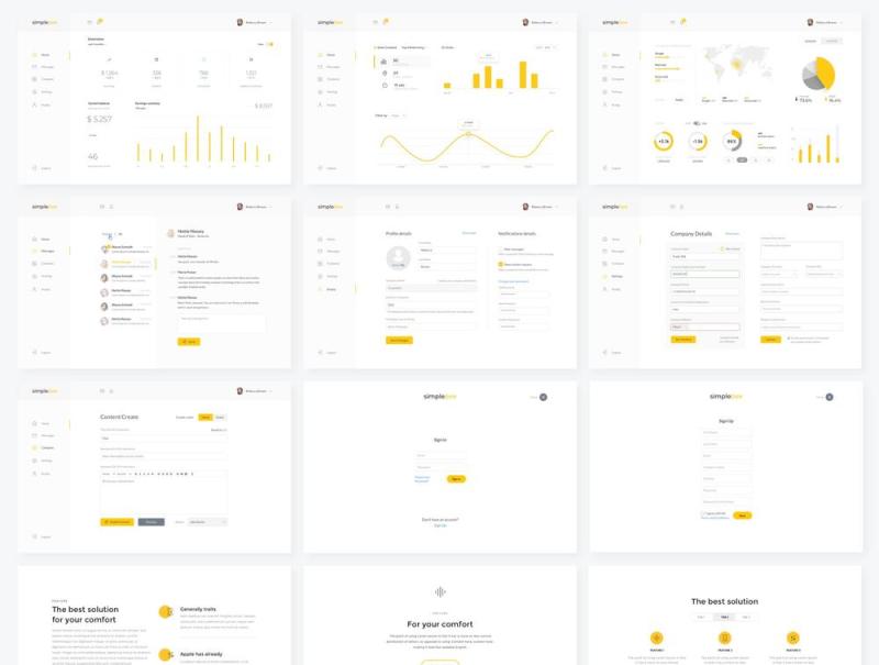 100多种高质量草图布局和组件，SimpleBee布局和组件