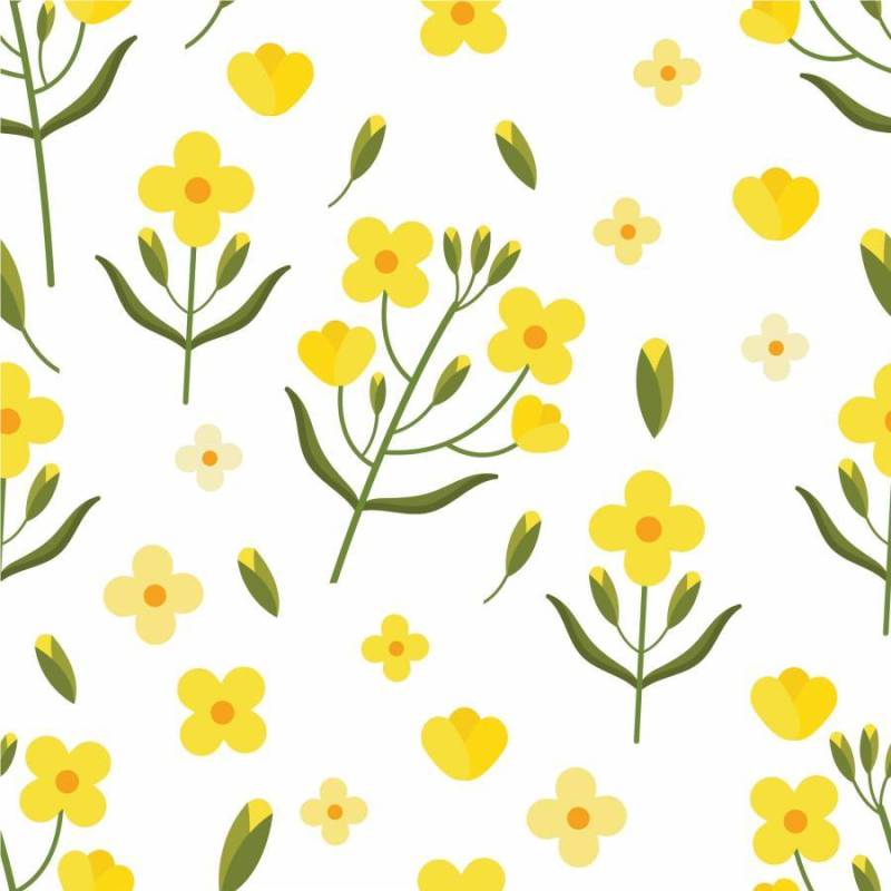 油菜无缝模式矢量