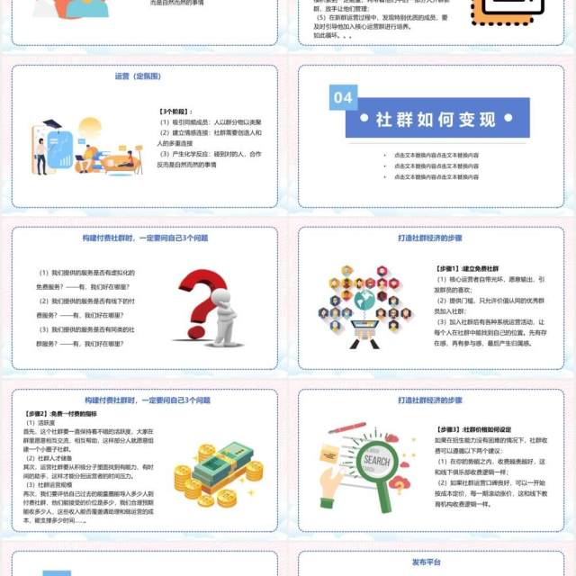 简约社群营销运营策划实战手册PPT模板