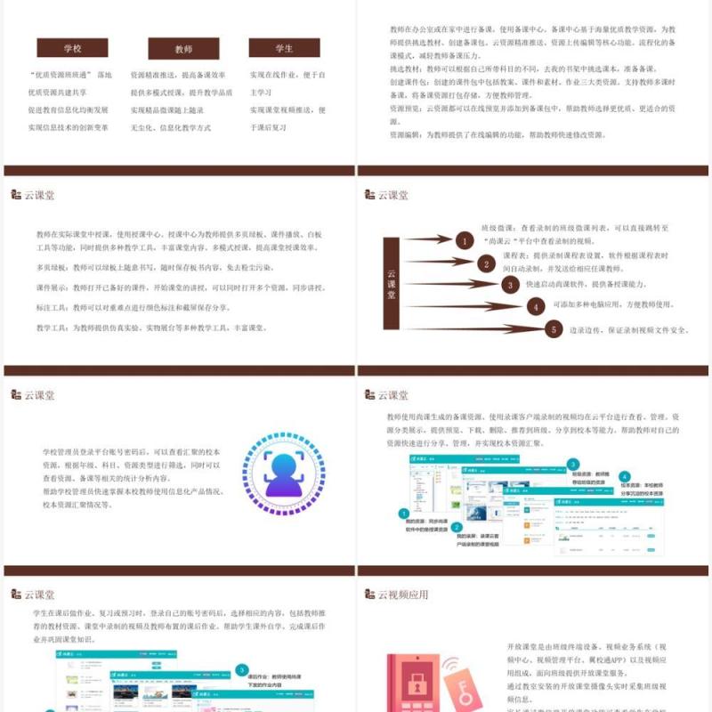 简约风智慧校园解决方案PPT模板